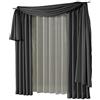 Wirth con la Sciarpa Arricciato, Poliestere, Nero, 175 x 135 cm