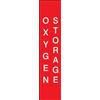 Accuform MGS132 Cartello magnetico in vinile per la cura del paziente, leggenda Oxygen Storage, 22,9 cm di lunghezza x 5,1 cm di larghezza x 0,1 cm di spessore, bianco su rosso