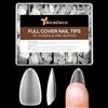Nicedeco Tip in Gel per Unghie Mandorla 504 Pezzi 12 Taglie Nail Tips Almond Soft Gel Full Cover Tips Fake Nails - 017