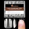Nicedeco Tip in Gel per Unghie Mandorla 504 Pezzi 12 Taglie Nail Tips Ovali Soft Gel Full Cover Tips Fake Nails - 011