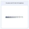 Gamba pieghevole per ponteggio regolabile tubo quadro 25mm