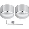 TOTMOX 1x copertura del dado del mozzo anteriore per moto, compatibile con Harley Touring Dyna Street Glide Sportster, argento