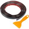 TUCKBOLD Striscia di Finitura per Finestrini Auto Camion 3/5 15mm Larghezza 10Ft 300cm Autoadesiva Anti Graffio | Adesivo Decorativo Laterale Paraurti Porta Carrozzeria Nero Lucido 1 Set