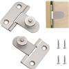 UFURMATE Confezione da 2 cerniere per porta in vetro in lega di zinco, senza cornice, per vetro di spessore 4-6 mm, cerniere laterali per porte in vetro, con viti, per vetro spesso 4-6 mm (cromo