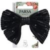 PARSA Beauty Fermaglio per capelli a fiocco nero 1 pz. Fermacapelli 1 pz.