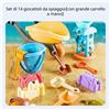 Set giochi da spiaggia per bambini con camion e ruota sabbia