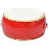Tamburo cinese otto centimetri in pelle, rosso con bacchette