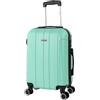 ITACA - Bagaglio A Mano Rigido Leggero Bagaglio A Mano 55X40X20 con 4 Ruote Silenziose Trolley Cabina Viaggio Aereo Ergonomico Durevole. Compatibile Ryanair, Menta
