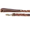 MyFamily Guinzaglio in Cuoio Ingrassato Marrone 110 x 2,2 cm Ascot con Finiture in Ottone Inglese