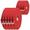 1aTTack.de 0,5m - rosso - 10 pezzi - Cavo di Rete Ethernet Cat6 Piatto Lan Gigabit RJ45 Cat 6 compatibile Cat5 Cat5e Cat7 Cat8