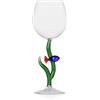 Ichendorf Milano Calice Pesce Blu e Coda Rossa, Collezione Marine Garden, 35 cl, Vetro Borosilicato, Fatto a Mano