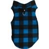 CAPASTEC Gilet Caldo Per Cane Gatto 1pc Pile Polare Autunno Inverno | Colore: Blu E Nero. Taglia: M. Petto 40cm, Schiena 30cm, Collo 36cm. Leggero, Morbido, Lavabile, Facile Da Indossare.
