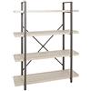 HAKU Scaffale Marrone, Rovere Chiaro, Metallo, Pannello a Nido d'Ape - Dim. L 105 cm x A 139 cm x P 33 cm, Stile Moderno