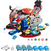 VEVOR Giocattolo Motore per Moto, Giochi Meccanici 25 Pezzi con Parti Rimovibili, Luci e Suoni, Simulazione di Guida e Corsa in Pista, Set Officina Meccanica per Bambini, Colore Rosso
