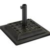 Outsunny Basamento Ombrellone da Giardino, Resina e Acciaio, Stile Vintage, 44x44x32cm, Design Antico, Nero e Bronzo|Aosom