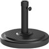 Outsunny Base per Ombrellone da 22 kg Rotonda per Ombrelloni Max. 2.8 m e Pali da 38 mm o 48 mm, Nero