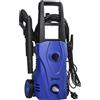 DURHAND Idropulitrice ad Alta Pressione 1600W con Ugello Regolabile e Kit Pulizia, 35x28x65 cm, Blu e Nero