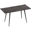 HOMCOM Tavolo da Pranzo Allungabile per 6-8 Persone, 120-160x75cm Tavolo Cucina Estensibile con Piano Effetto Legno, Gambe in Acciao | Aosom Italy