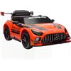 AIYAPLAY Auto Elettrica Bambini 3-8 Anni Mercedes-AMG 12V con Telecomando, Luci LED, Rotelle di Trasporto, Arancione | Aosom Italy