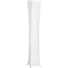 HOMCOM Lampada da Terra Moderna con Interruttore a Pedale, in Acciaio e Tessuto, 25x25x129 cm, Bianco e Argento | Aosom Italy