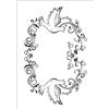 Vaessen Creative Darice Embossing Folder Cartella per Goffratura Mascherina Cornice Colombe, Plastica, Trasparente, 29.7x21x0.3 cm