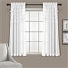 Lush Decor Avery - Tende a pannello con volant, stile vintage chic, per soggiorno, sala da pranzo, camera da letto (coppia), 137 x 160 cm (larghezza x lunghezza), colore: bianco