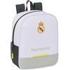 safta Real Madrid Attrezzature 25/26 - Zaino per bambini, zaino per la scuola, adattabile al carrello, ideale per l'asilo, comodo e versatile, qualità e resistenza, 22 x 10 x 27 cm, bianco, M, Casual