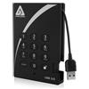 Apricorn Hard disk esterno Apricorn Aegis Padlock USB 3.0 500GB disco rigido 5400 Giri/min tipo A 3.2 Gen 1 (3.1 1) Nero [A25-3PL256-500]