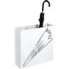 HAKU Portaombrelli bianco, Metallo, acciaio - Dim. L 50 cm x A 48 cm x P 16 cm, Stile Moderno