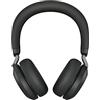 Jabra Evolve2 75 Wireless PC Headset with 8-Microphone Technology - Dual Foam Stereo Headphones, Dongle USB-C, Ottimizzato per Microsoft Teams, Nero, Senza Supporto