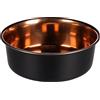 Flamingo Ciotola per Cibo E Acqua Ezra ACIAIO Inox Nero Rotonda 1800ML 21CM