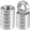 A ABSOPRO Cuscinetto a Sfera 8x14x4mm MR148ZZ Scanalatura Profonda Sfera Cuscinetti Argento Tono - 10pz