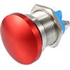 QUARKZMAN Interruttore Pulsante Mom. 19mm Rosso 12-250V A.C/DC 1pc