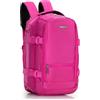 WITTCHEN Urban | zaino da cabina | zaino per laptop | zaino da viaggio 2-in-1 | tasca posteriore con protezione RFID | compatibile con Wizz Air, LOT, Ryanair | 40 × 25 × 20 cm | colore: rosa