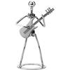 Walfront Statua di chitarra, musicista in metallo, strumento musicale, chitarra, da collezione, per casa, caffetteria, ufficio, libreria, di Natale per adulti e bambini