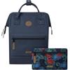 Cabaïa - Zaino Adventurer Reykjavik - Medium 18L - Idrorepellente - scomparto per PC fino a 13″ - 2 tasche intercambiabili - Vegan certificato - Zaino da viaggio, lavoro e scuola - Blu