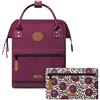 Cabaïa - Zaino Adventurer Nice - Mini 10L - Idrorepellente - scomparto per PC fino a 10,5″ - 2 tasche intercambiabili - Vegan certificato - Zaino da viaggio, lavoro e scuola - Viola