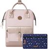 Cabaïa - Zaino Adventurer Queretaro - Medium 18L - Idrorepellente - scomparto per PC fino a 13″ - 2 tasche intercambiabili - Vegan certificato - Zaino da viaggio, lavoro e scuola - Rosa