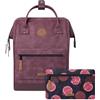 Cabaïa - Zaino Adventurer Delhi - Medium 18L - Idrorepellente - scomparto per PC fino a 13″ - 2 tasche intercambiabili - Vegan certificato - Zaino da viaggio, lavoro e scuola - Rosso