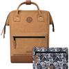 Cabaïa - Zaino Adventurer Kuala Lumpur - Mini 10L - Idrorepellente - scomparto per PC fino a 10,5″ - 2 tasche intercambiabili - Vegan certificato - Zaino da viaggio, lavoro e scuola - Marrone