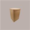 LUCGEL SRL Scatola Baule + Coperchio Carta Avana Liscio 300x300x500 mm 1 pezzo