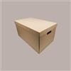 LUCGEL Scatola Baule + Coperchio Carta Avana Liscio 580x370x340 mm 1 pezzo