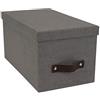 Bigso Box of Sweden Bigso Silvia - Contenitore organizzativo in tela di fibra di legno, 15 x 16,5 x 29,5 cm, grigio
