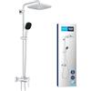 GROHE Colonne de douche avec mitigeur monocommande - Economie d'eau - GROHE Vitalio Comfort 250 - Chromé - 26985001