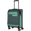 travelite 4 ruote valigia bagaglio a mano guscio morbido in materiale riciclato, conforme alla norma IATA, VIIA: trolley con funzione di aggancio + protezione bordi, 55 cm, 34 litri