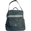 NAJ-OLEARI Borsa Zaino Donna in Tessuto, 33x26x13 cm, Multi Tasche con Cerniere (Nero)