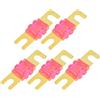 A ABSOPRO Fusibili per Mini ANL 125A / Fusibile CD per Audio per Auto / 5 Pezzi Tono Oro Rosa