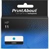 PrintAbout Cartuccia compatibile HP 11 (C4836A) - Ciano
