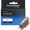 PrintAbout Cartuccia compatibile Canon CLI-521GY - Grigio