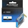 PrintAbout Cartuccia compatibile Brother LC-1000C - Ciano